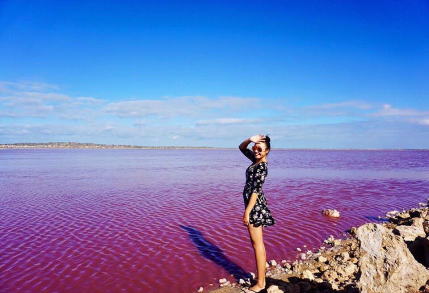 Pink Lake Hutt Lagoon WA Australia