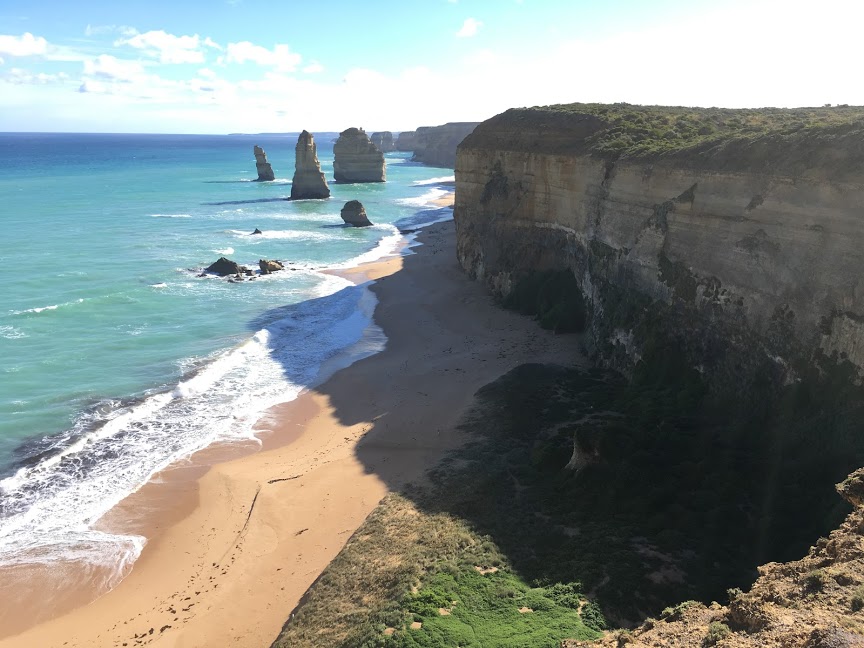 Twelve Apostles typical lookout VIC Australia