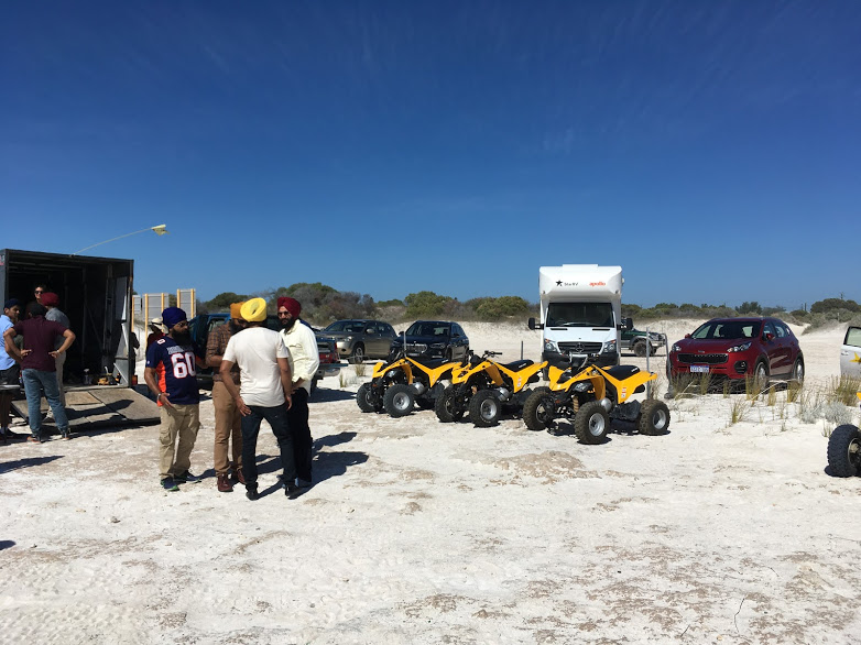 Sandy board at Lancelin Sand Dunes WA Australia