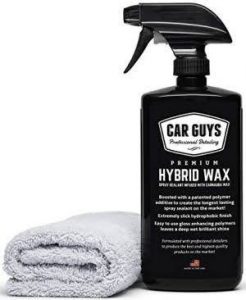 CarGuys Hybrid Wax Sealant - Most Advanced Top Coat Polish and Sealer on the Market - Infused with Liquid Carnauba for a Deep Hydrophobic Shine on All Types of Surfaces - 18 Ounce Kit