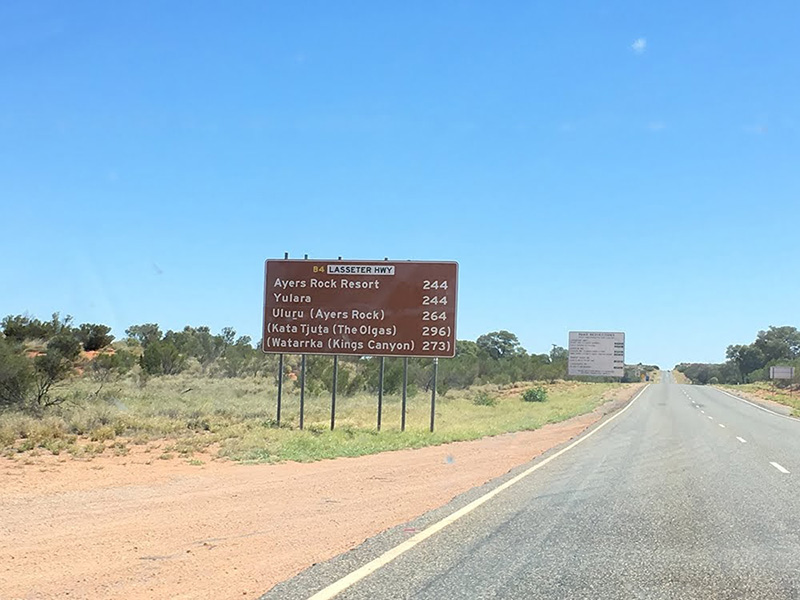 Road trip on the way to Kings Canyon Yulara NT Australia