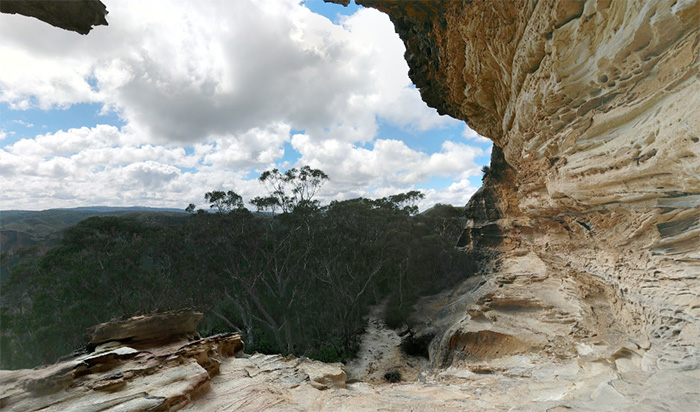Wind Eroded Cave Lookout NSW Australia