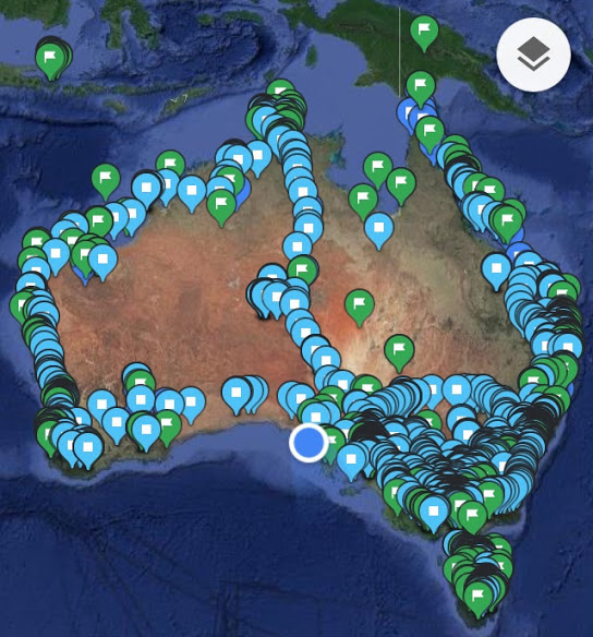 Australia road trip in 30 days route map