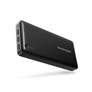 Power Bank RAVPower 26800 Portable Charger 26800mAh Total 5.5A Output 3-Ports External Battery Packs (2.4A Input, iSmart 2.0 USB Power Pack) Portable Phone Charger iPhone, iPad Other Smart Devices
