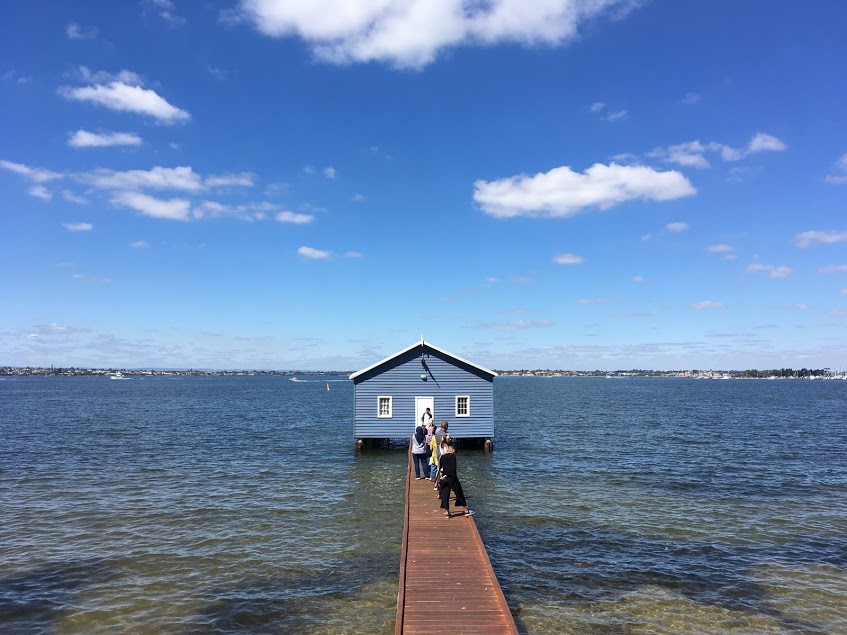 Blue house Perth City WA Australia